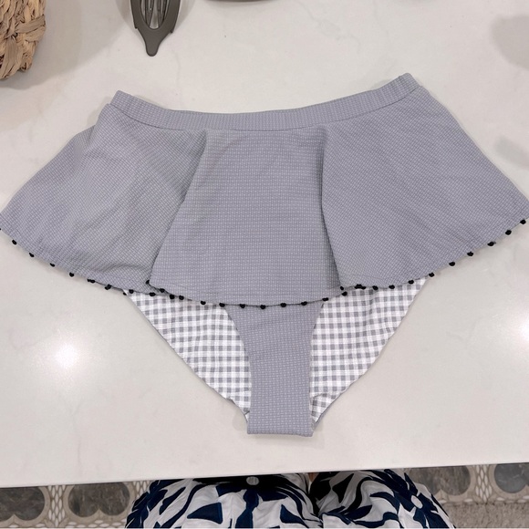 Marysia French Gramercy Peplum Bottoms Grey Swim Size Small NWOT - Picture 1 of 3